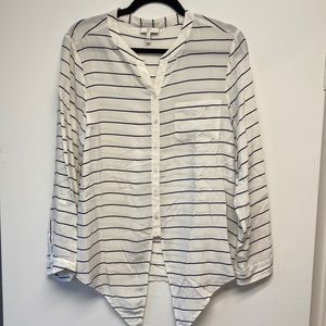 Joie silk tie front blouse